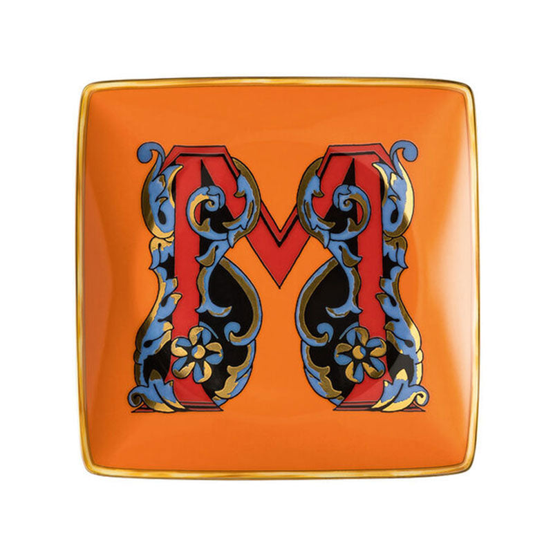 Versace Alphabet Bowl 12 cm square flat