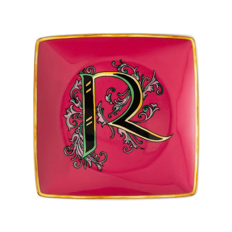 Versace Alphabet Bowl 12 cm square flat