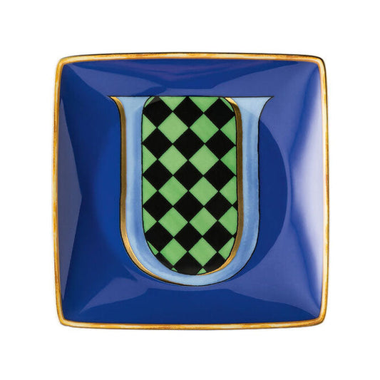 Versace Alphabet Bowl 12 cm square flat