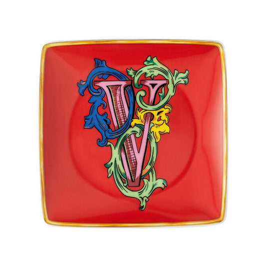Versace Alphabet Bowl 12 cm square flat