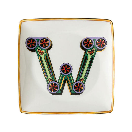 Versace Alphabet Bowl 12 cm square flat