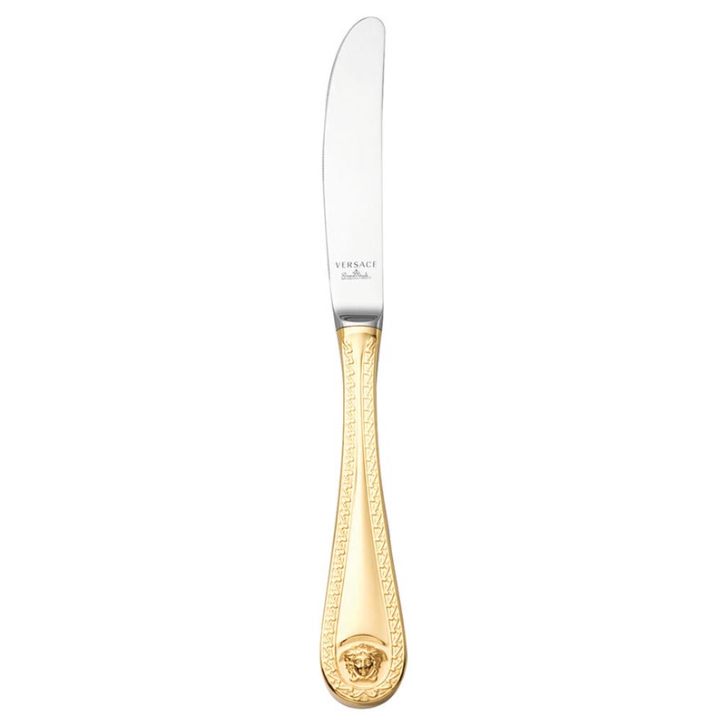 Versace Cutlery Medusa Gold Dinner Knife