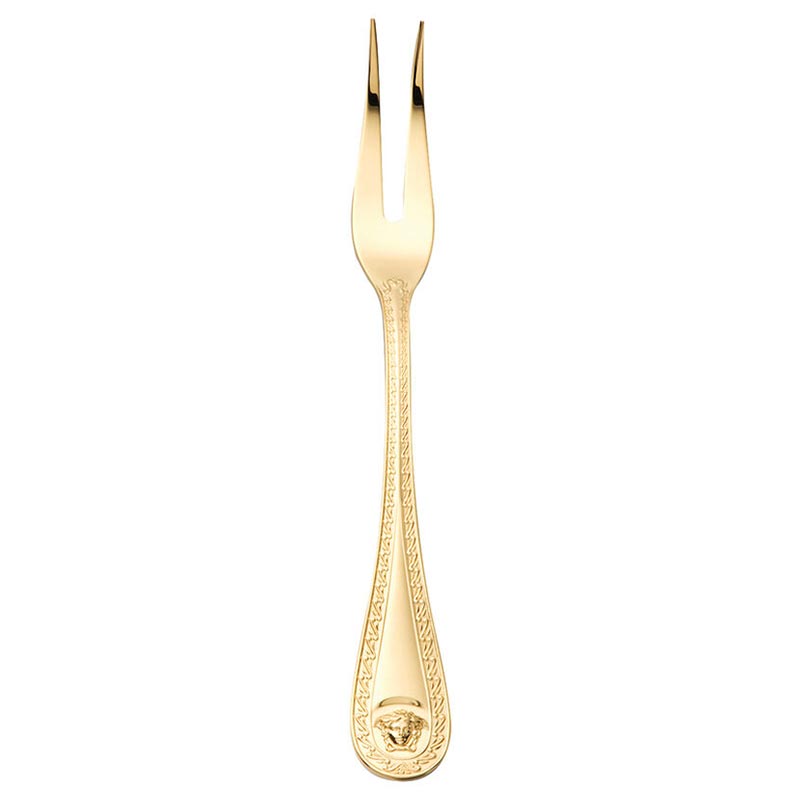 Versace Cutlery Medusa Gold Meat Fork Large