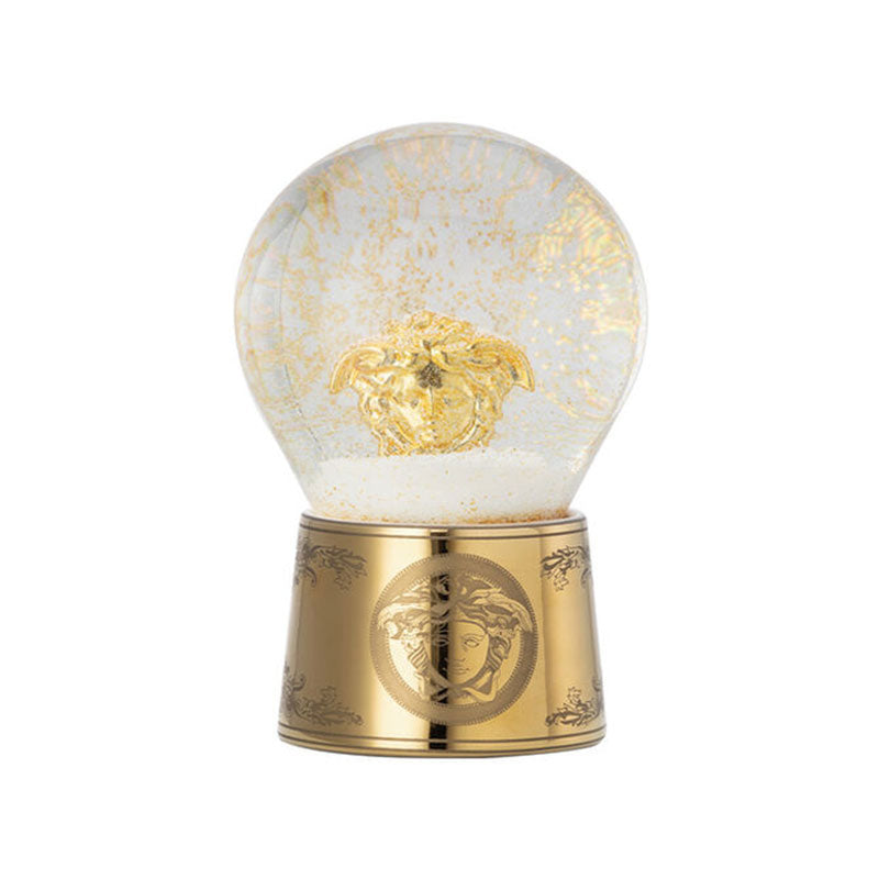 Versace Golden Medusa Glass sphere with snow effect