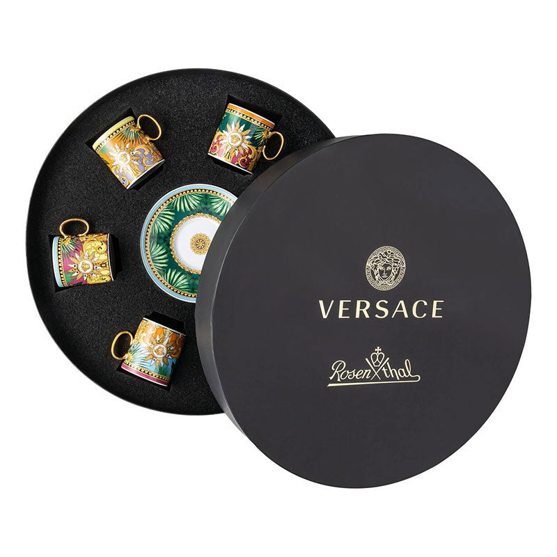 Versace Jungle Animalier Set Of 6 Espresso Cup & Saucer