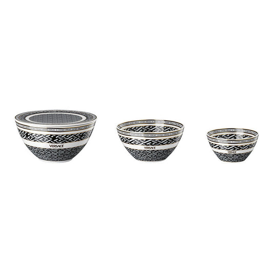 Versace La Greca Black Bowl set 4 pieces