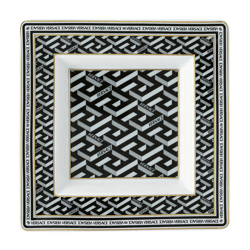 Versace La Greca Black Dish 14 cm