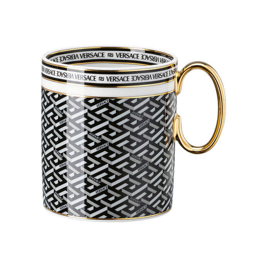 Versace La Greca Black Mug With Handle