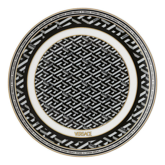 Versace La Greca Black Plate 17 cm