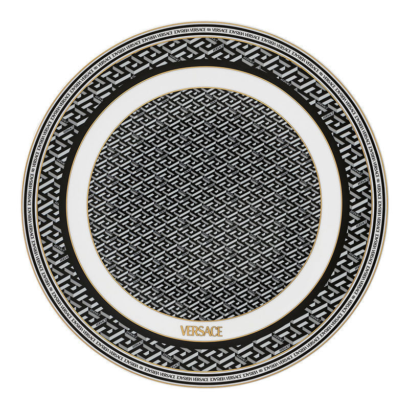 Versace La Greca Black Service Plate 33 cm
