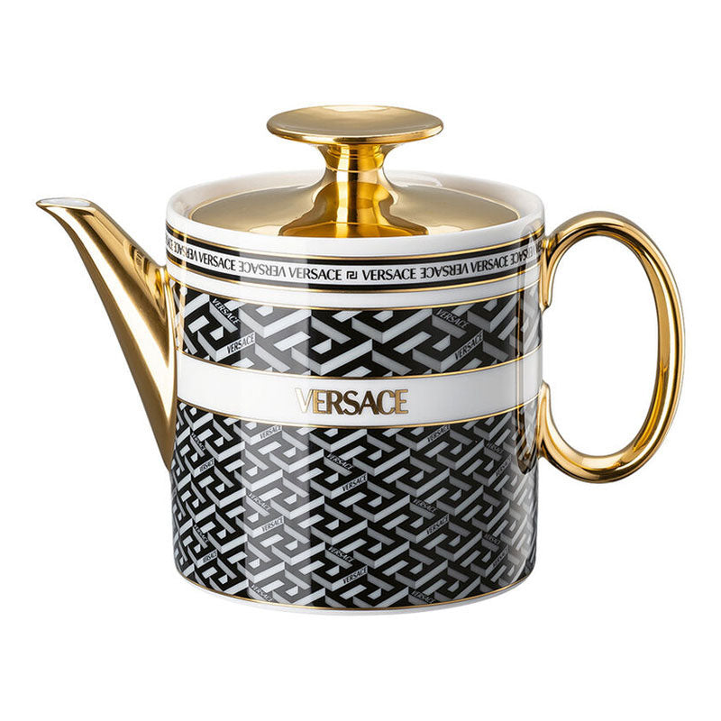 Versace La Greca Black Teapot 2
