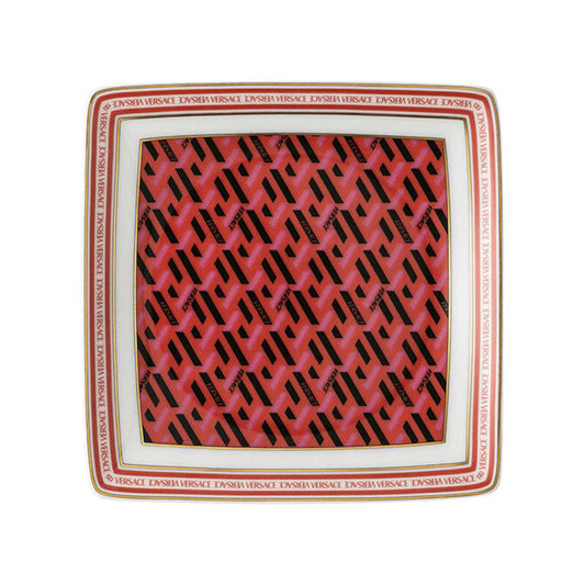 Versace La Greca Red Bowl 12 cm Square Flat