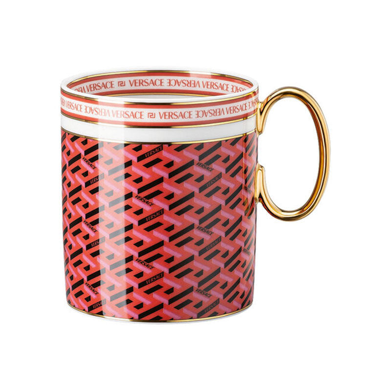 Versace La Greca Red Mug With Handle