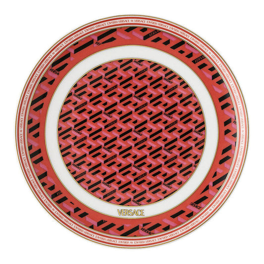 Versace La Greca Red Plate 17 cm