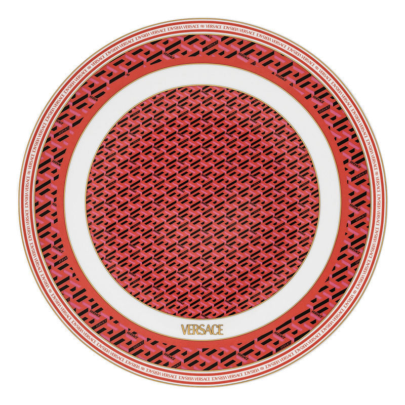 Versace La Greca Red Service Plate 33 cm