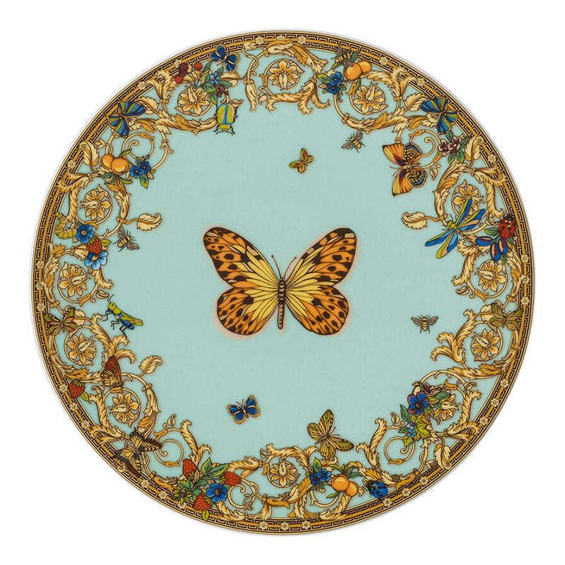 Versace Le Jardin porcelain lid for bowl 18 cm with butterfly motif and gold details