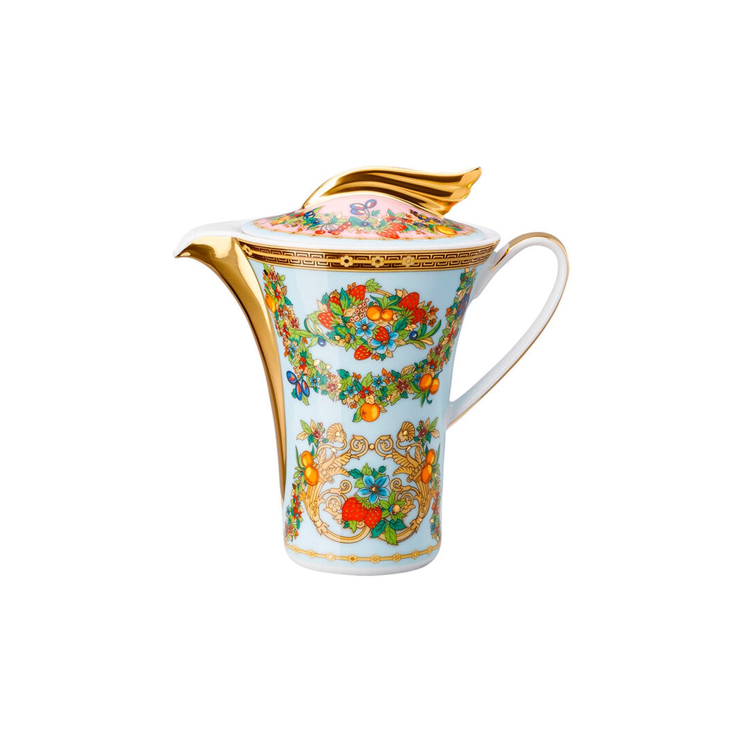 Versace Le Jardin porcelain creamer with gold detailing and floral motifs