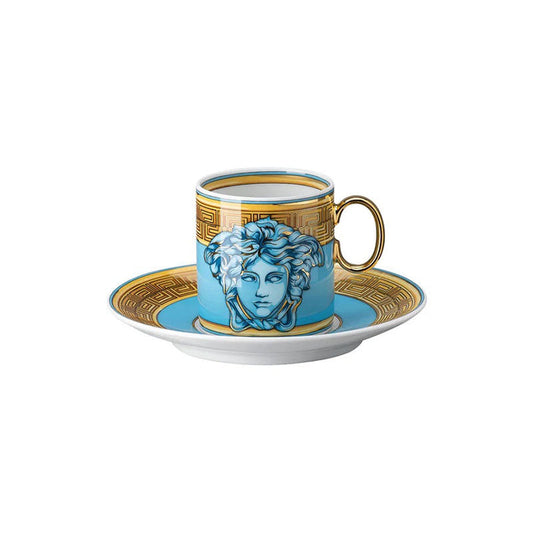 Versace Medusa Amplified Blue Espresso cup & saucer