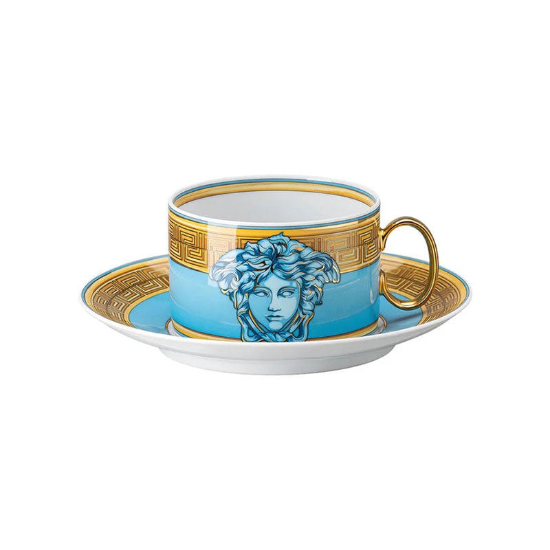 Versace Medusa Amplified Blue Tea cup & saucer