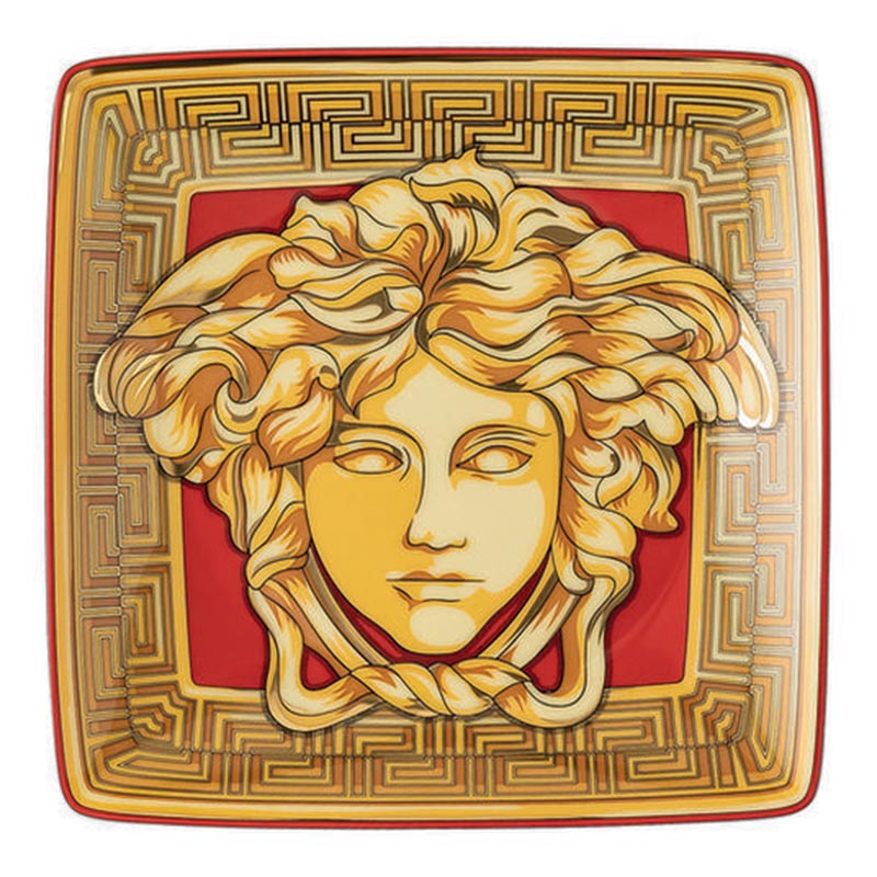 Versace Medusa Amplified Golden Bowl 12 Cm Square Flat