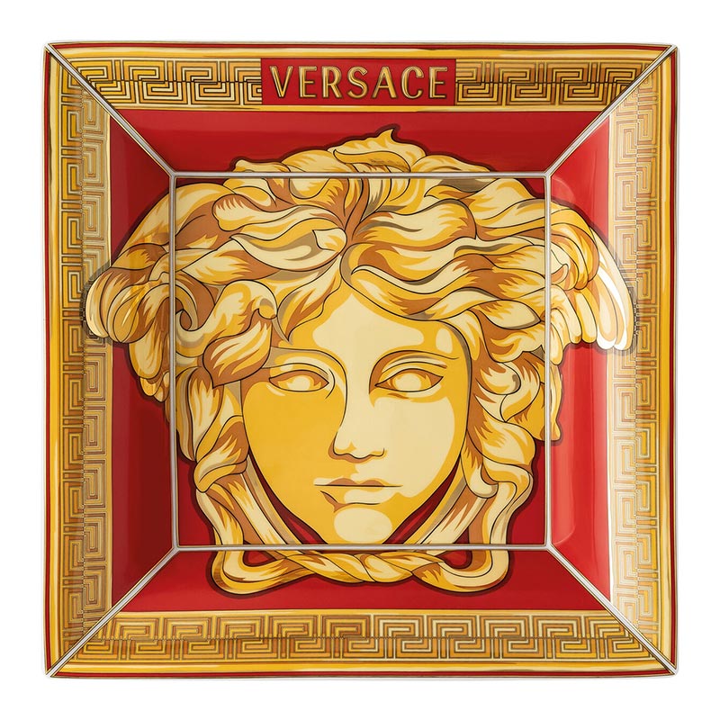 Versace Medusa Amplified Golden Dish 28 Cm