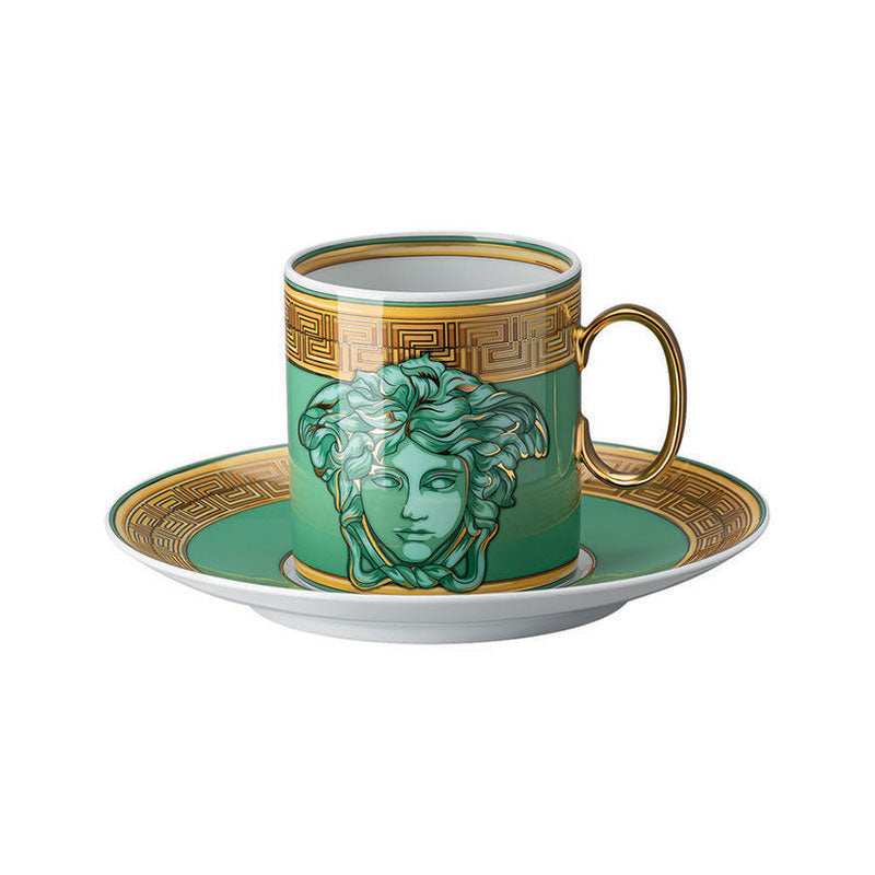 Versace Medusa Amplified Green Coffee cup & saucer