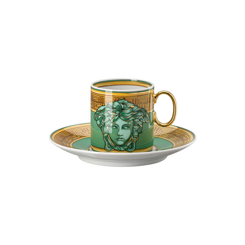 Versace Medusa Amplified Green Espresso cup & saucer
