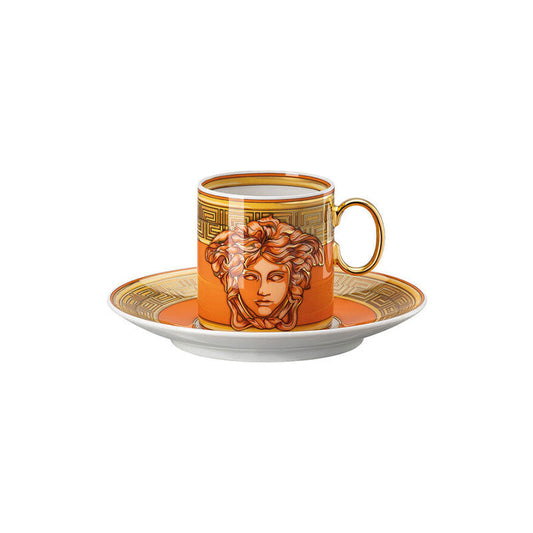 Versace Medusa Amplified Orange Espresso cup & saucer