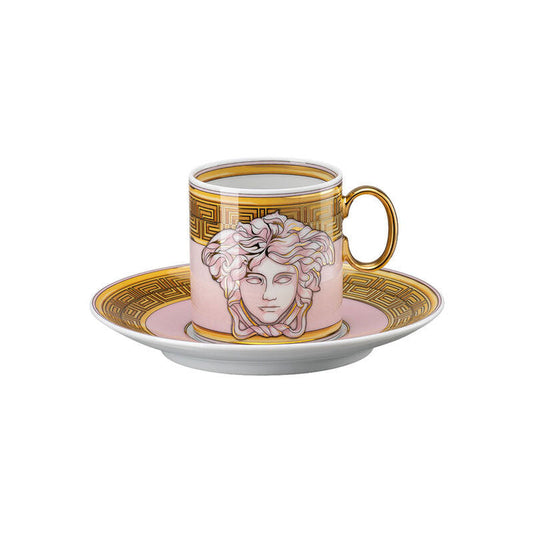Versace Medusa Amplified Pink Espresso cup & saucer