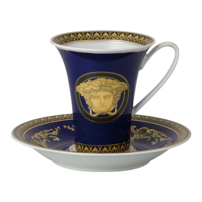 Versace Medusa Blue Coffee Cup & Saucer