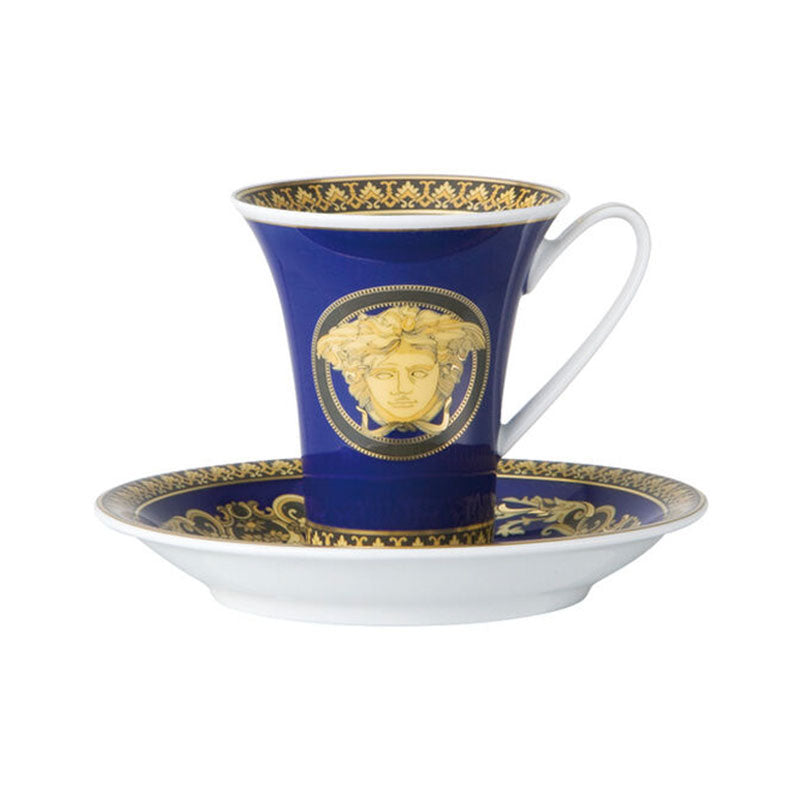 Versace Medusa Blue Espresso Cup & Saucer