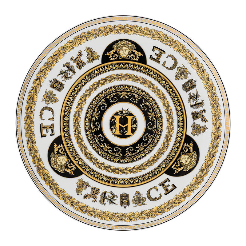 Versace Virtus Alphabet Service plate 33 cm Virtus Alphabet H
