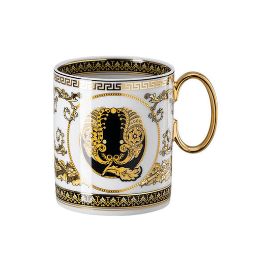 Versace Virtus Alphabet Mug with Handle Virtus Alphabet Q