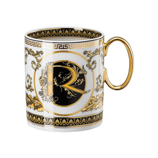 Versace Virtus Alphabet Mug with Handle Virtus Alphabet R