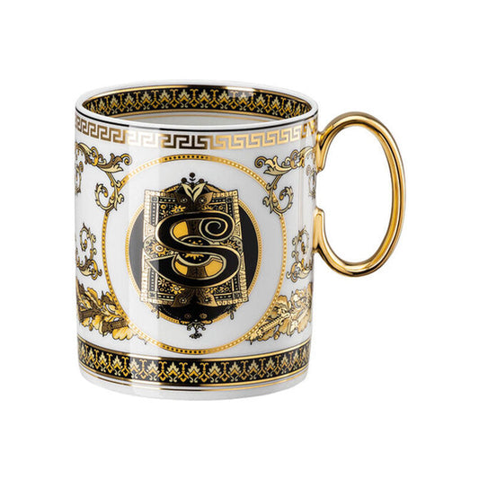 Versace Virtus Alphabet Mug with Handle Virtus Alphabet S