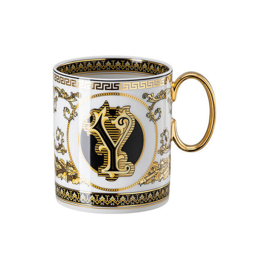 Versace Virtus Alphabet Mug with Handle Virtus Alphabet Y